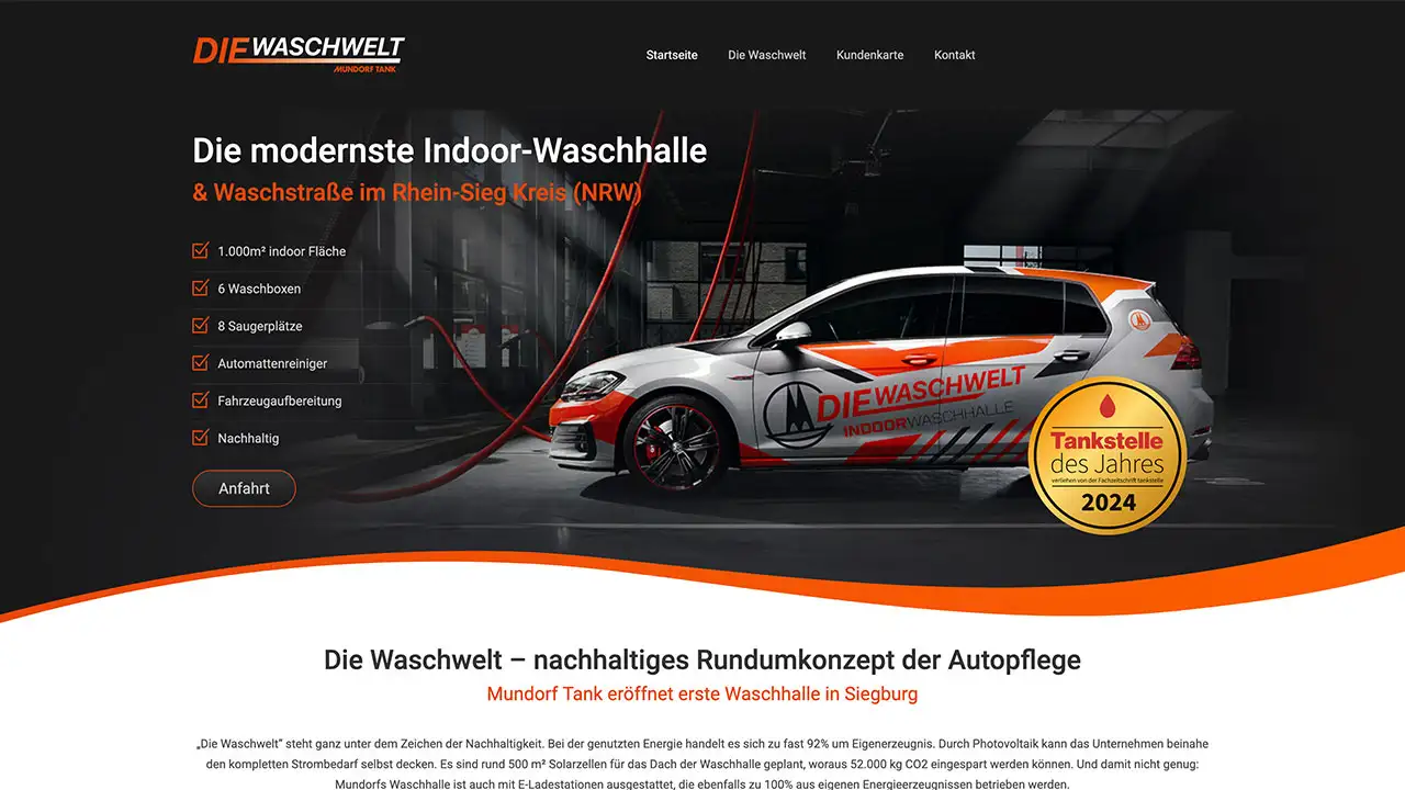 Webdesign und Marketing für die Tankstellen-Kette Mundorf Tank