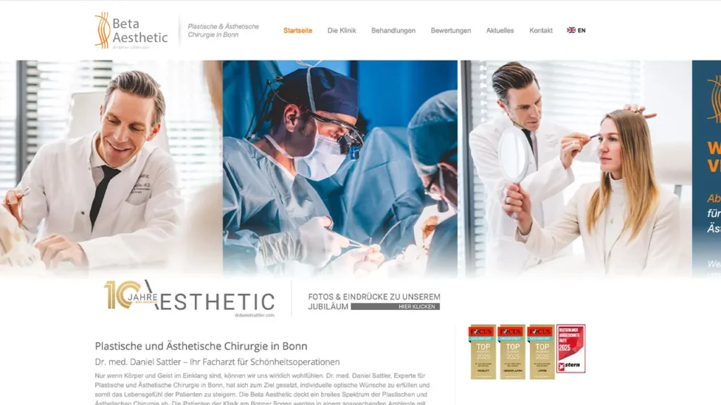 Komplettes Marketing für Beta plastische Chirurgie in Bonn