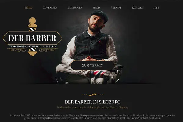 Webdesign & Grafik für lokale Unternehmen – Der Barber, Siegburg