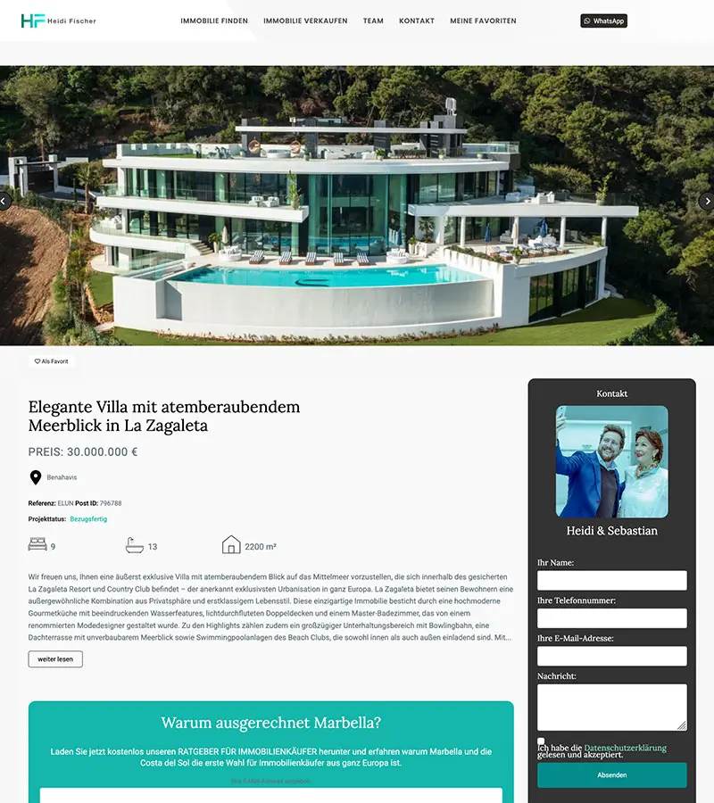 Webdesign für Immobilienmakler